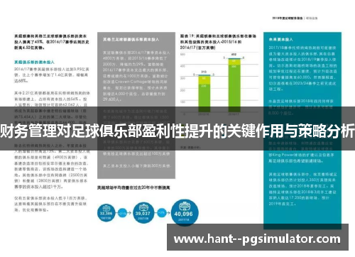 财务管理对足球俱乐部盈利性提升的关键作用与策略分析 财务管理对足球俱乐部盈利性提升的关键作用与策略分析